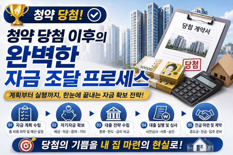 청약 당첨 이후의 완벽한 자금 조달 프로세스