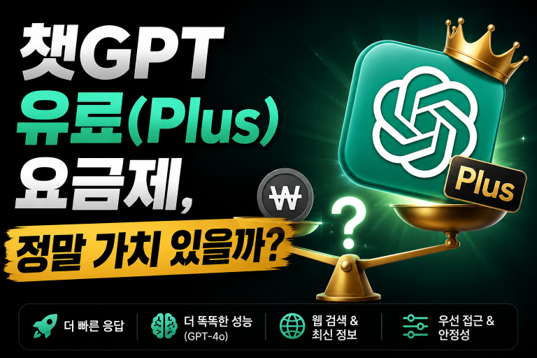 챗GPT 유료(Plus) 요금제, 정말 가치 있을까?