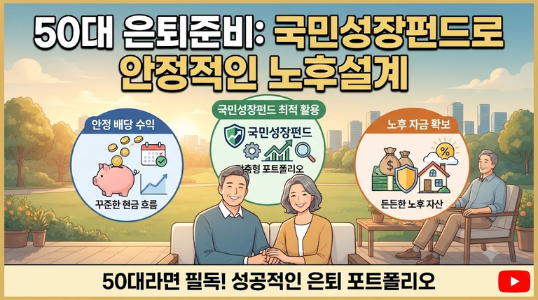 50대 은퇴 준비 노후 자금, 국민성장 펀드로 안정적인 배당 수익 위주 포트폴리오 세팅하는 최적의 활용법
